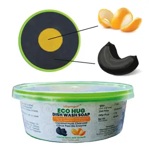 Coconut Husk Charcoal & Citrus Peel Bio-Enzyme Dish Wash Soap – 250g